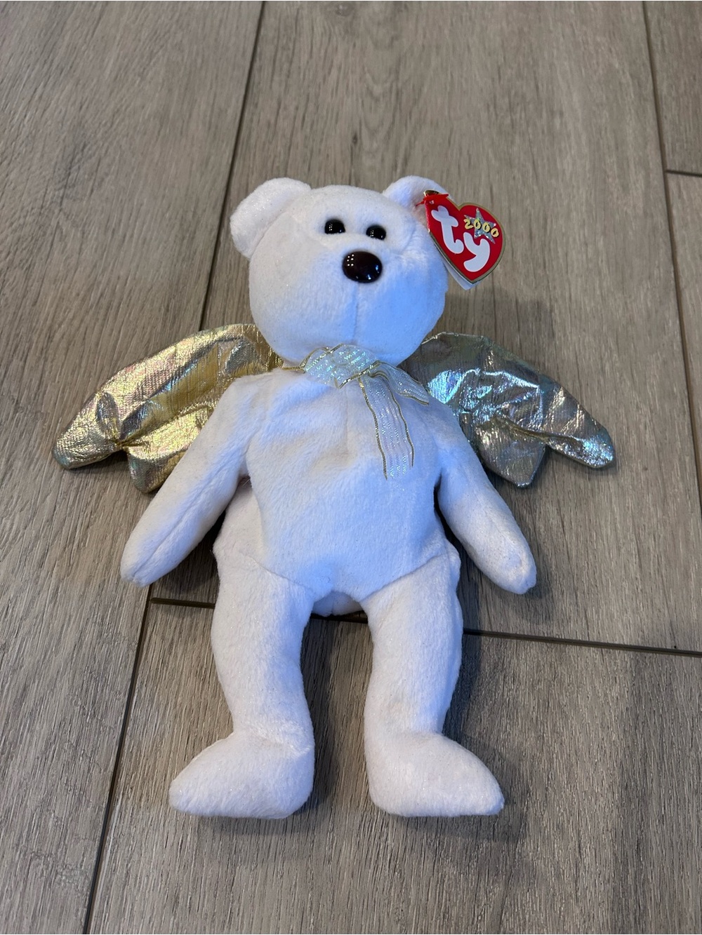 NWT Vintage Ty Beanie Baby Halo II Angel Bear 2000 Retired Y2K Plush Nostalgic